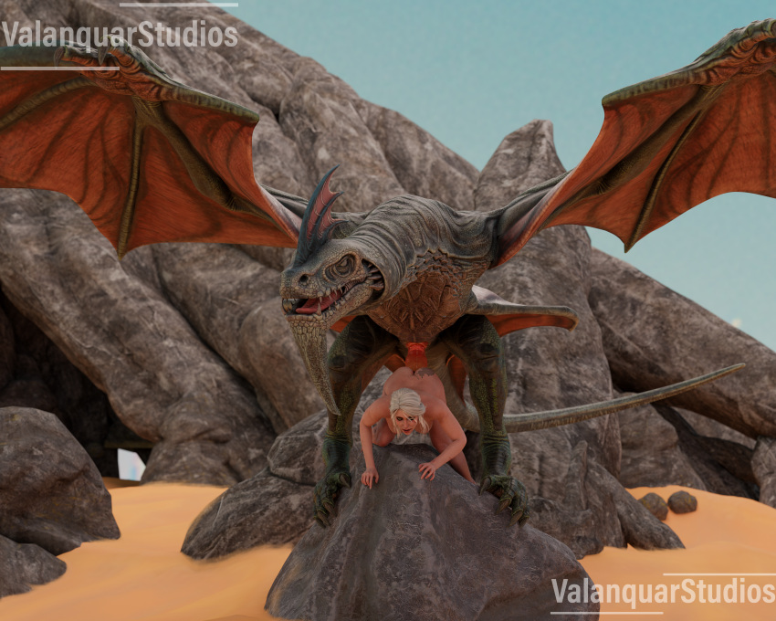 3d ciri cum desert dracophilia dragon female female_penetrated feral_on_female hi_res interspecies lizard looking_pleasured mating mounted mounted_for_sex mounted_from_behind naked_female reptile sex the_witcher_(series) valanquarstudios witcher wyvern zoophilia