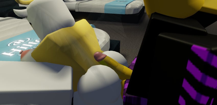 1boy 1girls 3d angel angel_wings ass beedeerr34 bloxton_hotel_(roblox_game) buttjob catboy femboy hotel hotel_room leo_(utrenkl) ribs_(youtuber) roblox roblox_avatar robloxian source_request tagme tease teasing youtuber