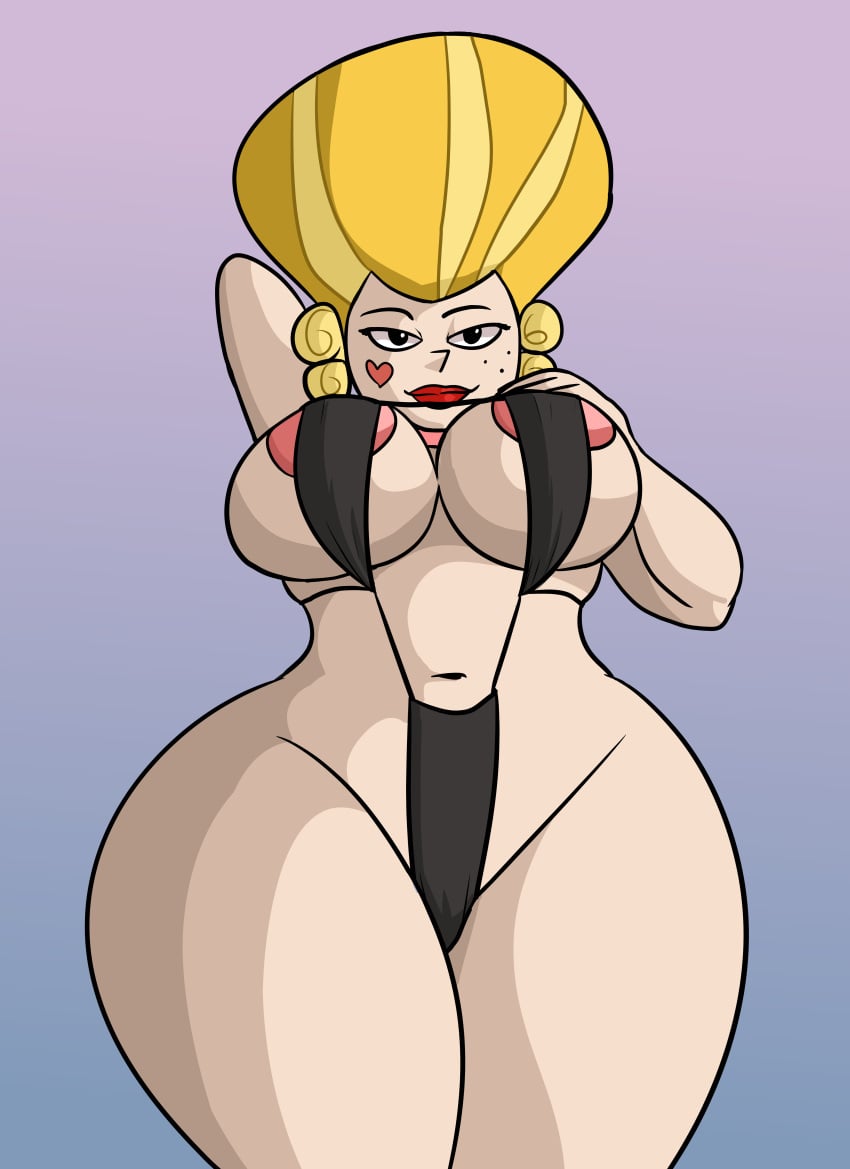 big_breasts bikini blonde_female blonde_hair breasts clone_high female history light-skinned_female light_skin marie_antoinette marie_antoinette_(clone_high) max1mus patreon patreon_exclusive public_domain royalty simple_background smile smiling smiling_at_viewer ych ych_result