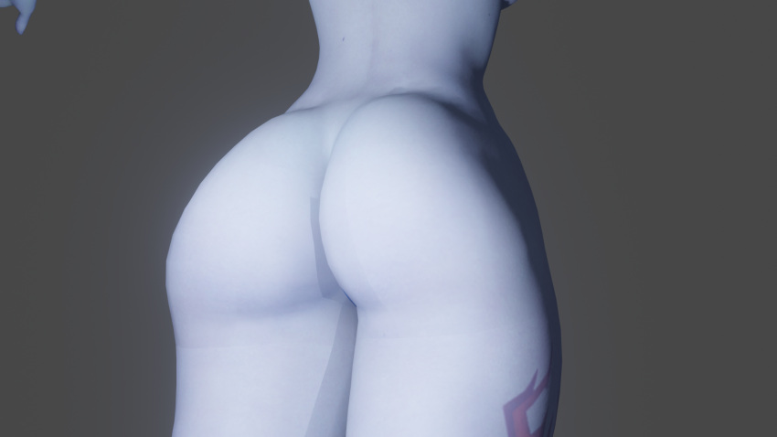 3d ass ass_focus big_ass big_butt blender butt nude nudes overwatch overwatch_2 widowmaker