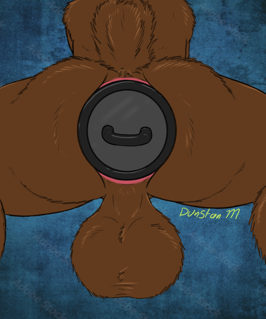 anal anthro balls bear big_balls brown_body brown_fur buttplug dunstan dunstanmarshall fur genitals hi_res large_insertion male mammal penetration plug_(sex_toy) plugged saggy_balls sex_toy solo