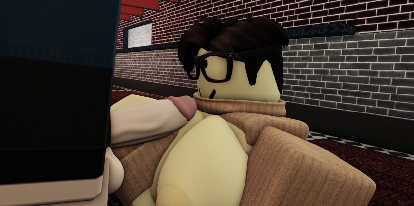 1boy 1girls 3d beige_skin breasts criminality female male ns_redacted penis roblox roblox_avatar roblox_background roblox_game robloxian tagme teasing_penis tomboy video_games