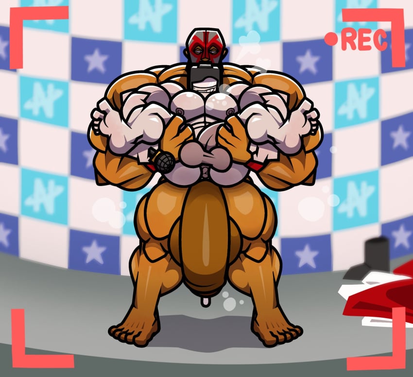 bara completely_nude completely_nude_male erect_nipples erect_penis erection gay gay_sex human humanoid humanoid_genitalia humanoid_penis imminent_anal imminent_sex lanopoli male male/male male_only muscular muscular_male nipples nude nude_male rhythm_heaven wrestler_(rhythm_heaven) yaoi