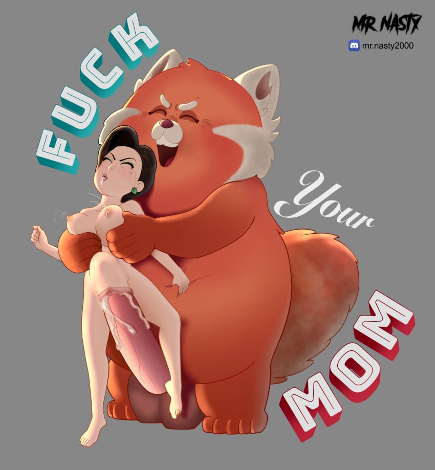 1futa 1girls absurd_res absurdres age_difference angry_expression animal_penis bear_ears big_balls big_penis black_hair breast_grab breast_squeeze closed_eyes completely_nude crying cum cum_in_mouth cum_in_pussy cum_inside daughter disney female furry furry_female futa_on_female futa_with_female futanari grabbing grabbing_another's_breast hi_res highres imminent_bestiality incest lactation large_penis logo makeup mei_lee milk_squirt milking ming_lee mother mother_and_daughter mr.nasty nipple_play non-web_source nude nude_female panda_ears parent parent_and_child penis pixar pixar_mom rape rape_face raped raped_by_monster red_body red_hair red_panda red_skin sadism semen semen_in_mouth semen_on_body semen_on_lower_body stomach_bulge tail turning_red vaginal_penetration