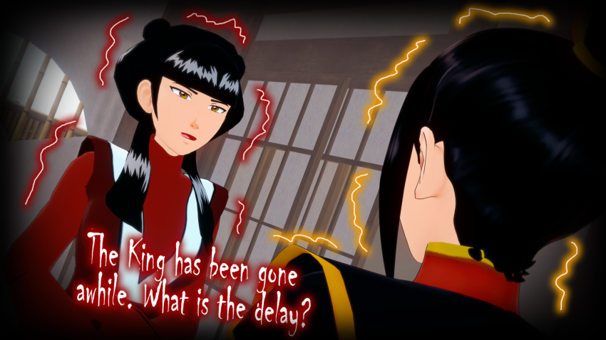 2girls avatar_legends avatar_the_last_airbender azula comic comic_panel dialogue diavud english english_dialogue english_text female female_focus female_only fire_nation mai_(avatar) noblewoman princess royalty text