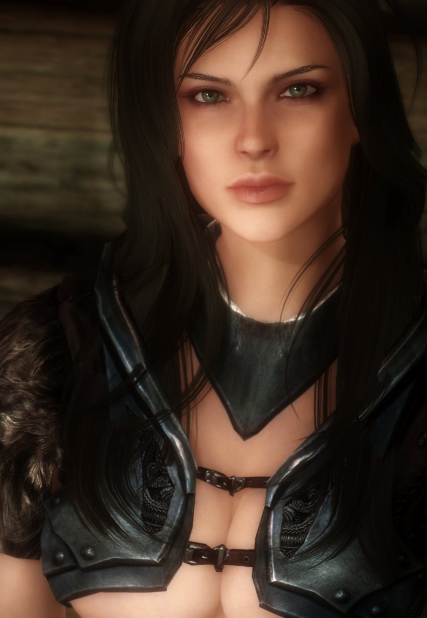 1girls armor bijin black_hair female lydia nonstickypants nord skyrim tagme the_elder_scrolls