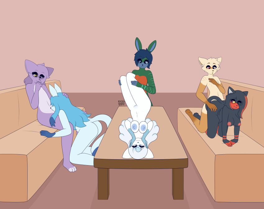 absurd_res alolan_form alolan_vulpix anthro areola black_body black_fur black_hair blue_eyes blue_hair breast_squish breasts brown_body brown_fur cayden_colton_(labster) couch_sex dane_(max_draws) doggy_style domestic_cat domestic_ferret duo eeveelution eyewear eyewear_only felid feline felis fellatio female from_behind_position fur furniture generation_4_pokemon generation_7_pokemon glaceon glasses glasses_only green_body green_fur group group_sex hair hi_res kneeling kneeling_oral_position labster_yokota_(labster) lagomorph leporid litten looking_up lying male male/female mammal max_draws melody_winslow_(labster) mustelid musteline nintendo nipples nude on_back oral orange_body orange_fur penile pokemon pokemon_(species) purple_body purple_fur purple_hair rabbit red_body red_eyes red_fur red_hair regional_form_(pokemon) ruby_katz_(labster) sex sitting sofa squish table table_sex true_musteline valerye_mckenna_(labster) vulpix weasel white_body white_fur white_hair yellow_eyes