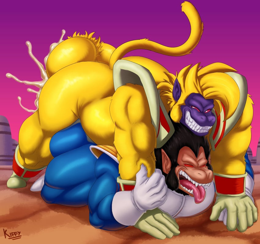 anthro_on_anthro ape baby_(dragon_ball) cum cum_inside dragon_ball dragon_ball_gt gay kiffy_(artist) male/male male_only oozaru sex tagme vegeta