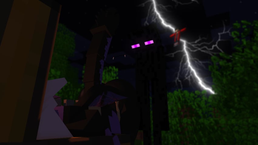 anilem_(mjbt) artist_request bending_over duo enderman minecraft