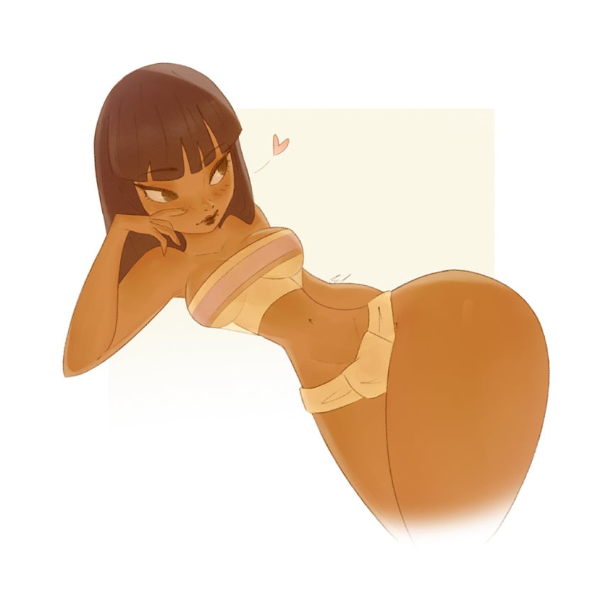 1girls bare_arms bare_legs bare_shoulders bare_thighs big_breasts black_hair blush chel clothed clothing color dark-skinned_female dark_skin dreamworks female female_focus female_only hi_res large_breasts long_hair looking_at_another solo solo_female tagme tequilanart the_road_to_el_dorado thick_thighs