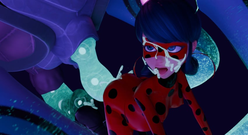 1boy 1girls 2024 3d adrien_agreste cum eggs female glowing male marinette_cheng marinette_dupain-cheng miraculous_ladybug monster monster_penis penis pregnant sex
