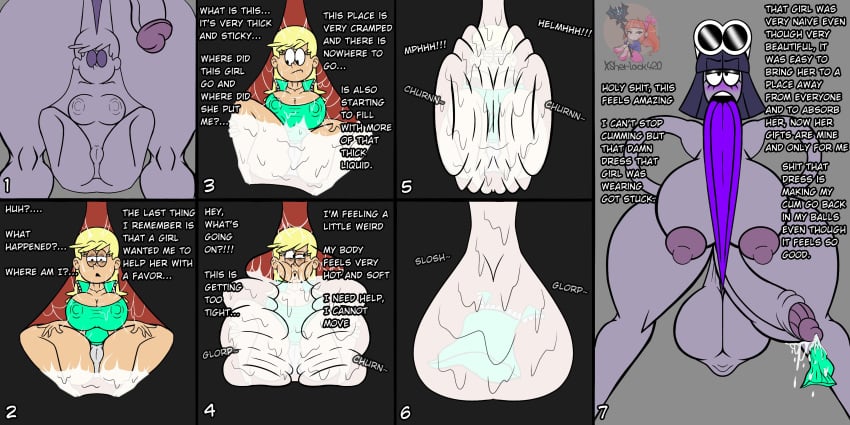 1futa 1girls 2d balls balls_vore big_areolas big_balls big_breasts big_nipples big_penis blonde_hair breasts cameltoe cock_vore completely_nude cum cum_bath cum_digestion cumshot dialogue duo english_text fat_belly female femsub fetish futa_on_female futa_urethral_insertion futadom futanari glasses_on_head hands-free handsfree_ejaculation huge_balls huge_breasts human humanoid humanoid_penis lazypummalbutt legs_apart leni_loud light_skin long_hair long_tongue nude nude_futanari orgasm pena_(lazyppnsfw) penis precum purple_hair purple_skin purple_tongue rolling_eyes short_hair smooth_balls smooth_penis testicles_clench text the_loud_house thick_thighs tongue_out urethral_insertion urethral_penetration vaginal_penetration vore watermark xsherlock420_(artist)