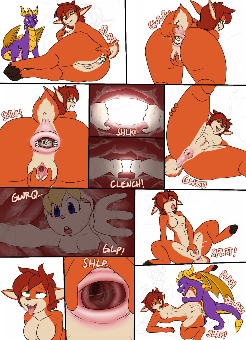 1boy 2024 2girls ahe_gao anal_insertion anal_vore anthro anthro_on_anthro anthro_only bianca_(spyro) blonde_hair body_exploration breasts clitoris comic cum cumming dragon ejaculation elora endosoma english english_text extreme_size_difference faun female female/female furry furry_only gaping gaping_anus giant giantess giantess-fan-comics ginger green_eyes hooves internal larger_female larger_male living_butt_plug living_insertion living_sex_toy livinlovindude long_ears looking_at_viewer macro male male/female masturbating masturbation micro micro_on_macro midriff minigirl onomatopoeia open_mouth orange_body orange_fur orgasm penetration penis pink_anus plain_background purple_body purple_eyes pussy_juice red_hair sex size_difference smaller_female spread_anus spread_legs spread_pussy spyro spyro_the_dragon straight text urethra vore white_background wings yellow_body yuri