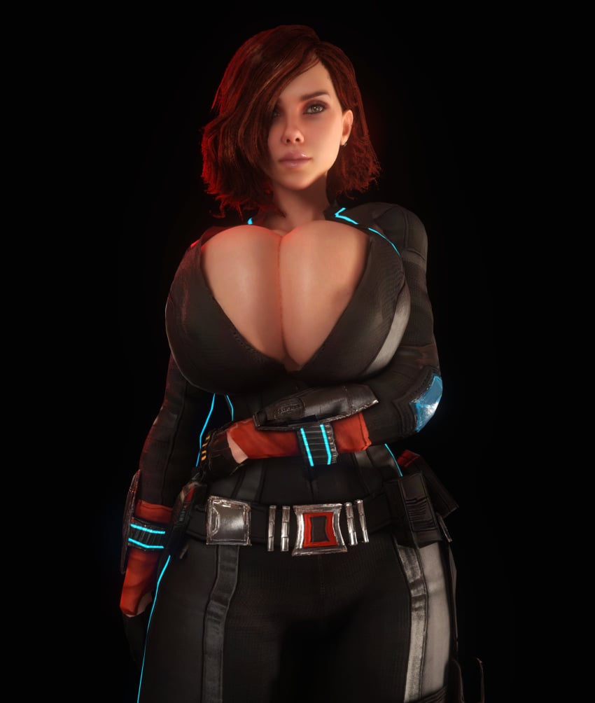 1girls 3d 3d_(artwork) alternate_breast_size avengers avengers:_age_of_ultron big_ass big_breasts black_widow_(marvel) bodysuit breasts breasts_bigger_than_head busty cleavage clothed_female curvy digital_media_(artwork) female female_focus female_only giant_breasts hair_over_one_eye heroine hourglass_figure huge_breasts human human_female human_only hyper_breasts large_breasts light-skinned_female light_skin lips looking_at_viewer marvel marvel_comics mature mature_female natasha_romanoff red_hair solo solo_female superheroine thick thighs top_heavy unzipped unzipped_bodysuit upper_body vaako voluptuous waist wide_hips