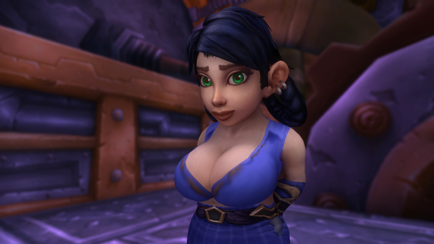 cleavage clothed_female cute gnome gnome_(warcraft) gnome_female kaelatheelf kaelscorner large_breasts solo_female warcraft world_of_warcraft