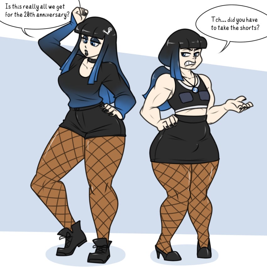 /ctt/ brother_and_sister bulge_through_clothing console-tan fat_ass_femboy femboy feminization goth goth_girl noh-buddy steam steam-tan steam_deck steam_deck-tan tagme thick_femboy valve valve_(company)