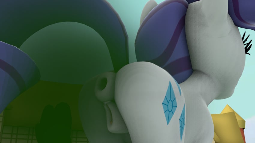 3d 3d_(artwork) animal_genitalia animal_pussy anus ass cutie_mark equid equine equine_genitalia equine_pussy fart female female_only feral feral_only friendship_is_magic gassy_fluttershy hasbro horn mammal mare my_little_pony ponut puffy_anus purple_hair pussy rarity_(mlp) solo source_filmmaker tail unicorn