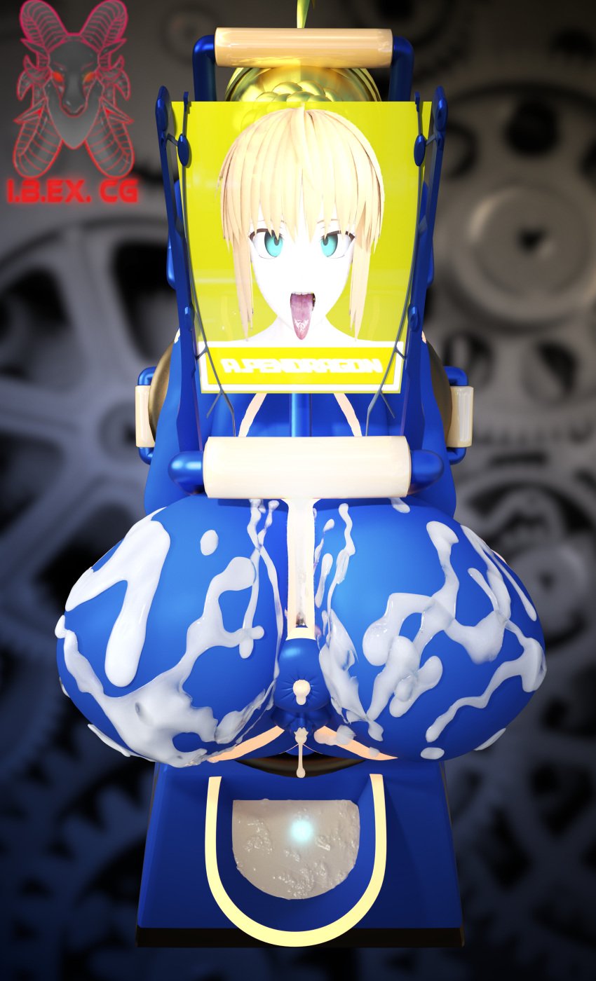 anal artoria_pendragon big_ass big_breasts big_butt blonde_hair body_modification bodysuit cum cum_inside drone droneification fate/grand_order fate/stay_night fate_(series) forniphilia furniture hypnosis ibex-cg mind_break mind_control onahole relief_station saber snatchstation snatchstation_(ibex) white_skin