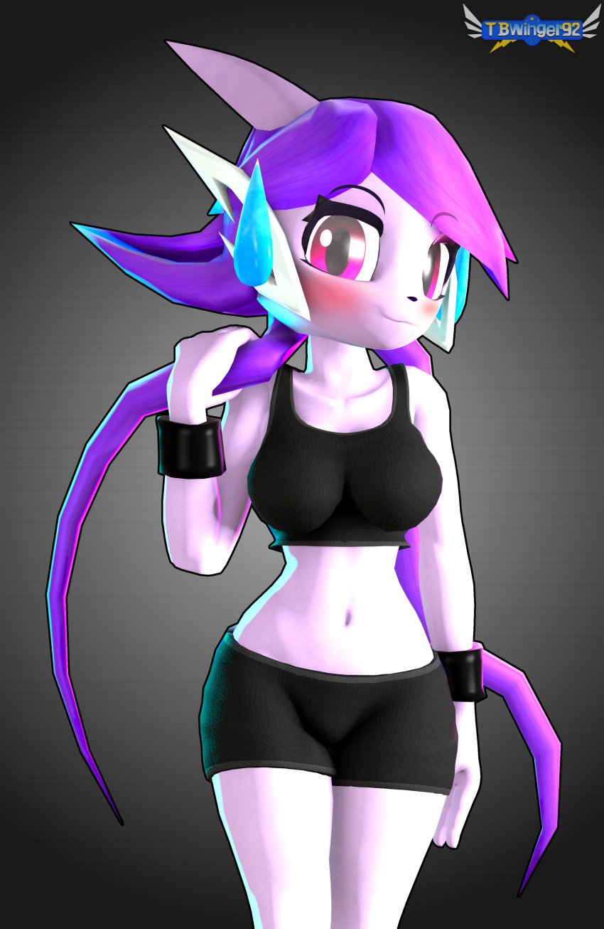 anthro aquatic_dragon blush dragon female female_protagonist freedom_planet freedom_planet_2 looking_at_viewer sash_lilac tbwinger92 video_games water_dragon