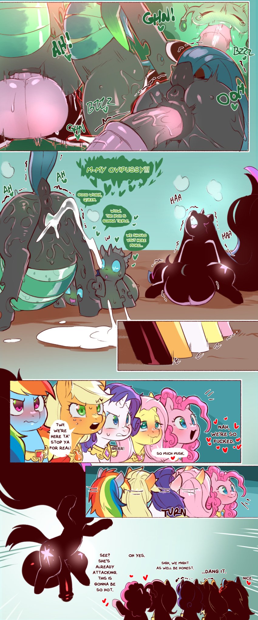 2d absurd_res animal_genitalia animal_penis anus applejack_(mlp) arthropod ass_up balls big_balls bodily_fluids changeling cold-blooded-twilight comic cum cum_in_pussy cum_inside drooling english_text equid equine equine_genitalia equine_penis female female_penetrated feral fluttershy_(mlp) friendship_is_lust_(fanmade_mlp) friendship_is_magic genital_fluids genitals group hasbro hi_res huge_balls hyper hyper_balls hyper_genitalia imminent_failure_of_nnn_+_technically_cheating_in_nnn mammal my_little_pony no_nut_november nonstop_nut_november penetration penile penile_penetration penis penis_in_pussy pinkie_pie_(mlp) puffy_anus queen_chrysalis_(mlp) rarity_(mlp) rule_63 saliva sex sweat text twilight_sparkle_(mlp) vaginal_penetration