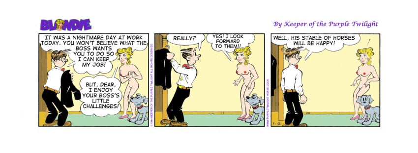 blondie_(comic) blondie_bumstead clothing comic_strip dagwood_bumstead edit female human tagme