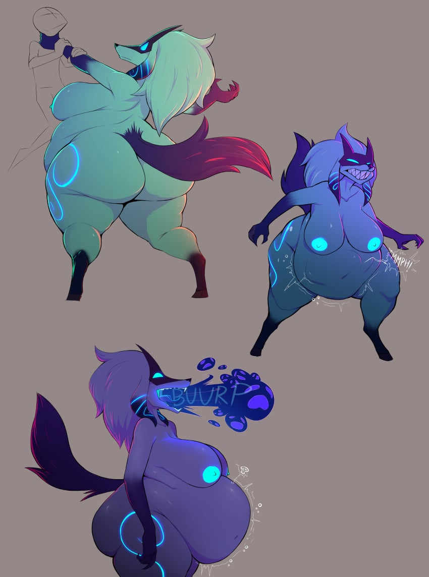 1girls acrocwithscales anthro anthro_female anthro_pred big_breasts breasts digestion grabbed kindred lamb_(league_of_legends) league_of_legends muffled_scream naked naked_female nude nude_female nudity post_digestion post_vore pre_vore riot_games scaliecrocs sharp_teeth squirming squirming_gut struggling struggling_prey unwilling_prey vore vore_belly willing_pred