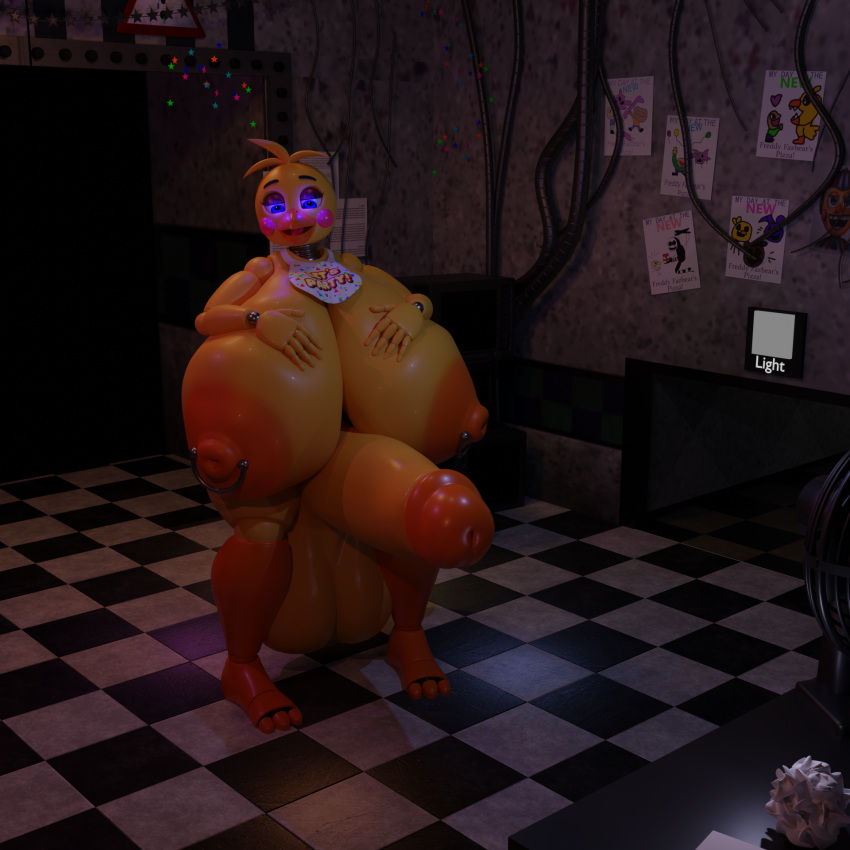 2023 3d_(artwork) animatronic anonymousfm anthro areola avian balls beak big_balls big_breasts big_penis bird breasts chicken clothing digital_media_(artwork) english_text erection five_nights_at_freddy's five_nights_at_freddy's_2 galliform gallus_(genus) genitals hair hand_on_breast herm hi_res huge_balls huge_breasts huge_cock humanoid_genitalia humanoid_penis hyper hyper_balls hyper_genitalia hyper_penis intersex intersex_only machine nipple_piercing nipples nude open_mouth penis phasianid piercing robot runaboo_chica scott_cawthon scottgames solo solo_futa text toy_chica_(fnaf)