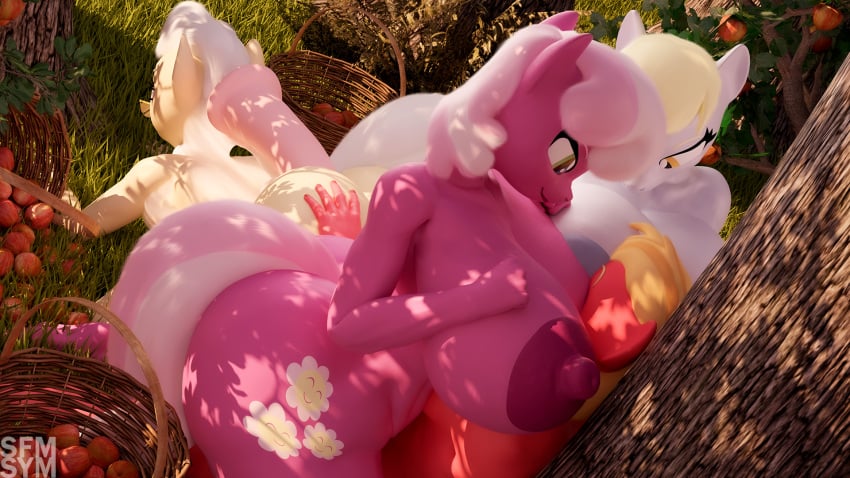 16:9 3d_(artwork) anthro ass big_breasts big_butt big_macintosh_(mlp) bodily_fluids breasts cheerilee_(mlp) cum derpy_hooves digital_media_(artwork) ejaculation female friendship_is_magic genital_fluids genitals group hasbro hi_res huge_breasts huge_butt male mayor_mare_(mlp) my_little_pony nipples nude penis symm widescreen