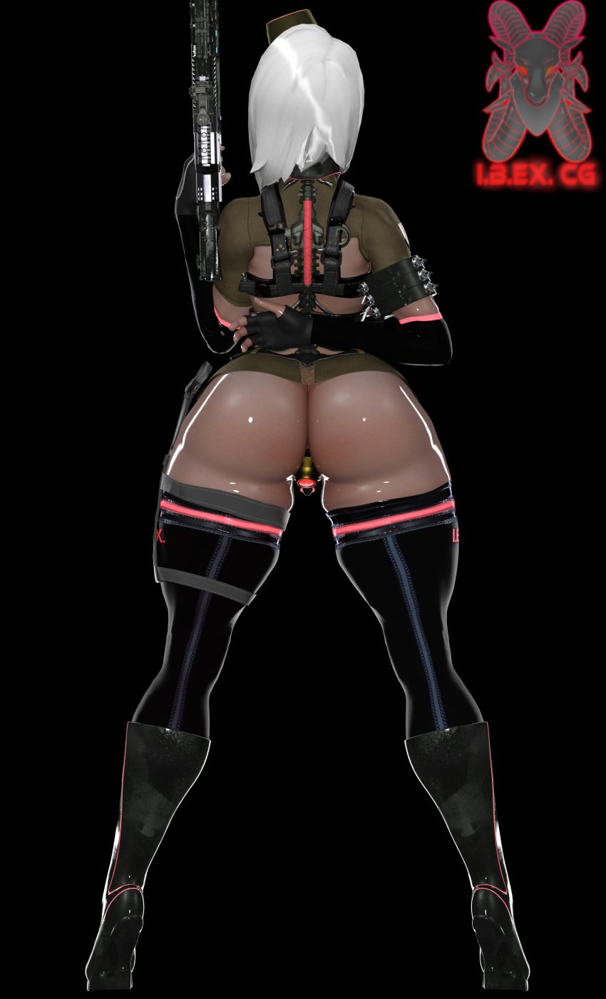 3d ashe_(overwatch) big_ass big_breasts big_butt body_modification brainwashing drone droneification elizabeth_caledonia_ashe high_heels hypnosis ibex-cg mind_break mind_control overwatch overwatch_2 slavesoldier_(ibex) submissive submissive_female white_hair whore