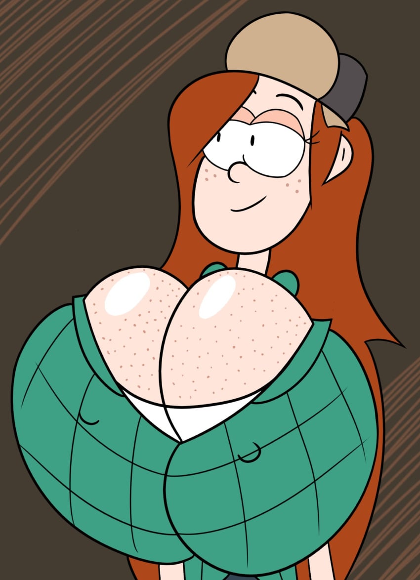 big_breasts boob_window female female_only gravity_falls huge_breasts nipples_visible_through_clothing pixelectrical wendy_corduroy