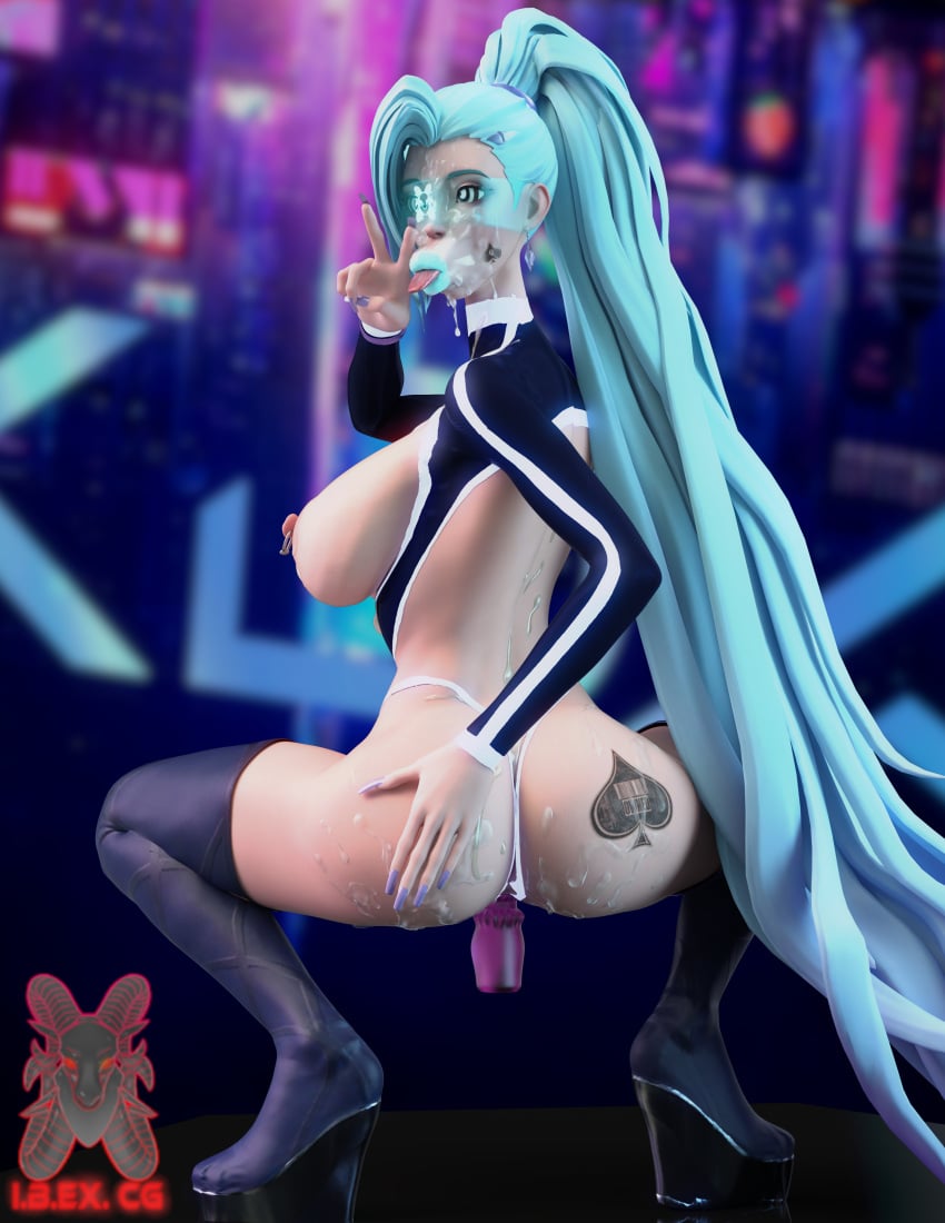 3d :>= big_ass big_breasts big_butt blowbot_(ibex) blowjob blowjob_face body_modification bodysuit breasts fellatio fellatio_gesture female high_heels ibex-cg k/da_all_out_seraphine k/da_all_out_series league_of_legends mind_break mind_control only_female queen_of_spades queen_of_spades_symbol seraphine_(league_of_legends) slave thighhighs wedge_heels