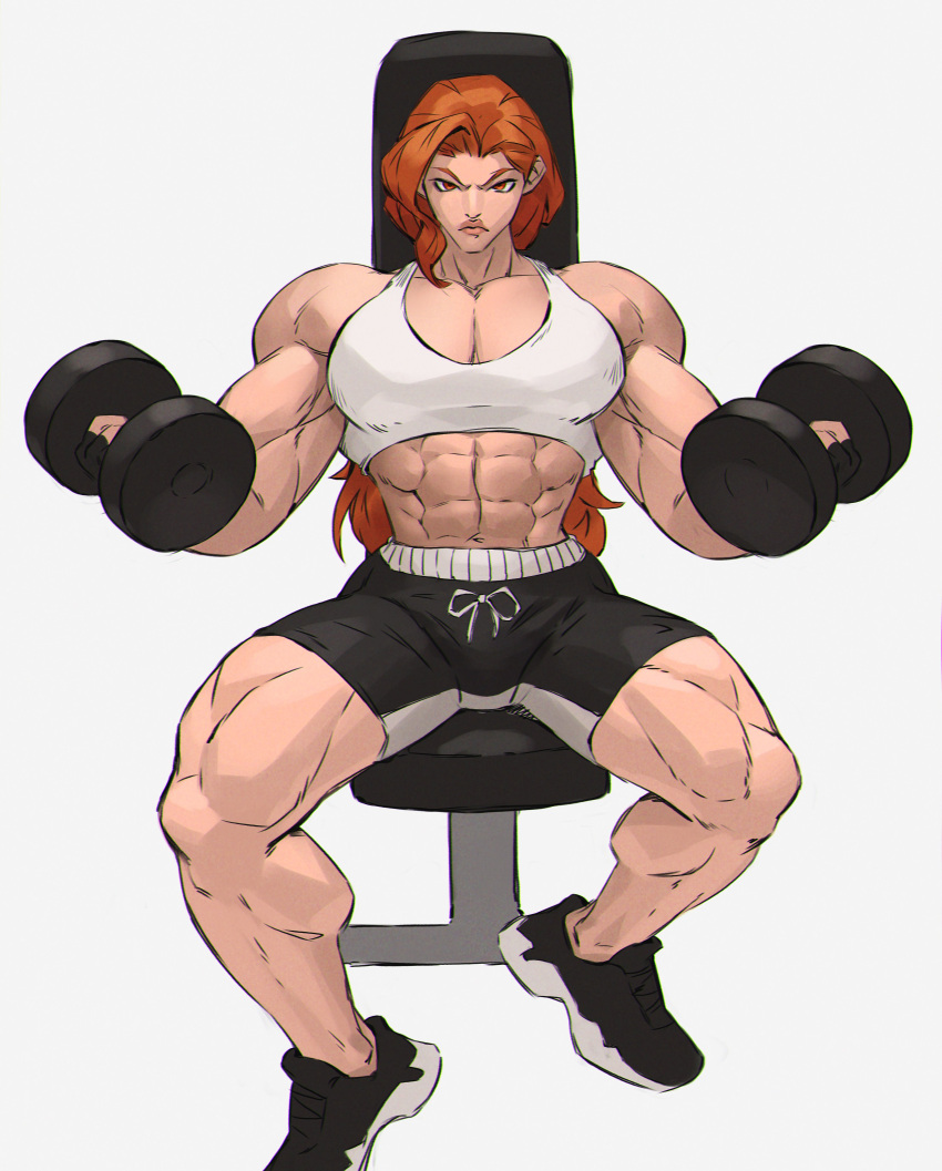 athletic_female clothed mihaildava muscular_female muscular_thighs weightlifting workout_clothes