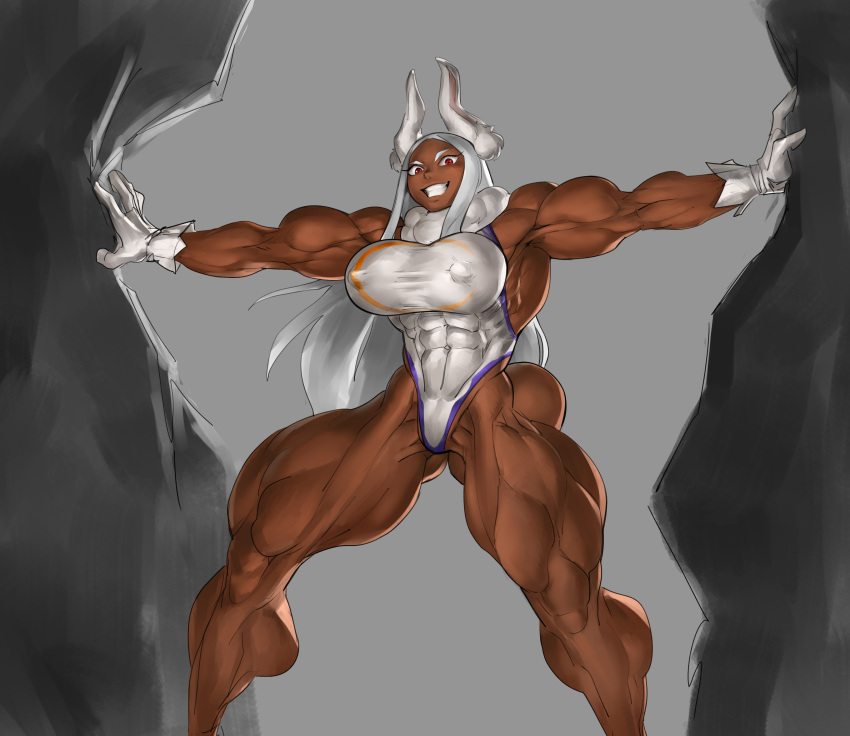 large_breasts miruko muscular_female my_hero_academia super_strength vongrauenhausen