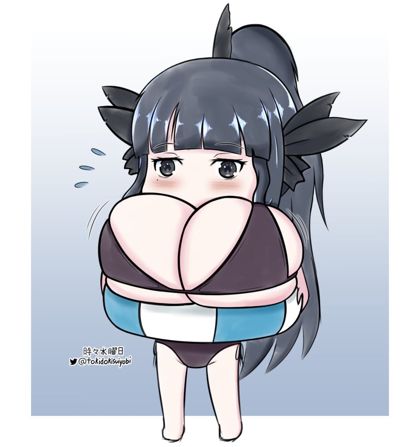 artemis_of_the_blue bikini black_hair breasts_bigger_than_head breasts_bigger_than_torso female gigantic_breasts huge_breasts indie_virtual_youtuber long_hair swimsuit tagme tokidokisuiyobi virtual_youtuber