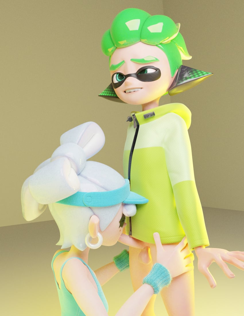 1boy1girl 3d 3d_(artwork) agent_4_(splatoon) blowjob dick fellatio female inkling inkling_boy inkling_girl love male_agent_4_(splatoon) marie_(splatoon) marie_(wo262) relationship source_request splatoon splatoon_3 squid_sisters