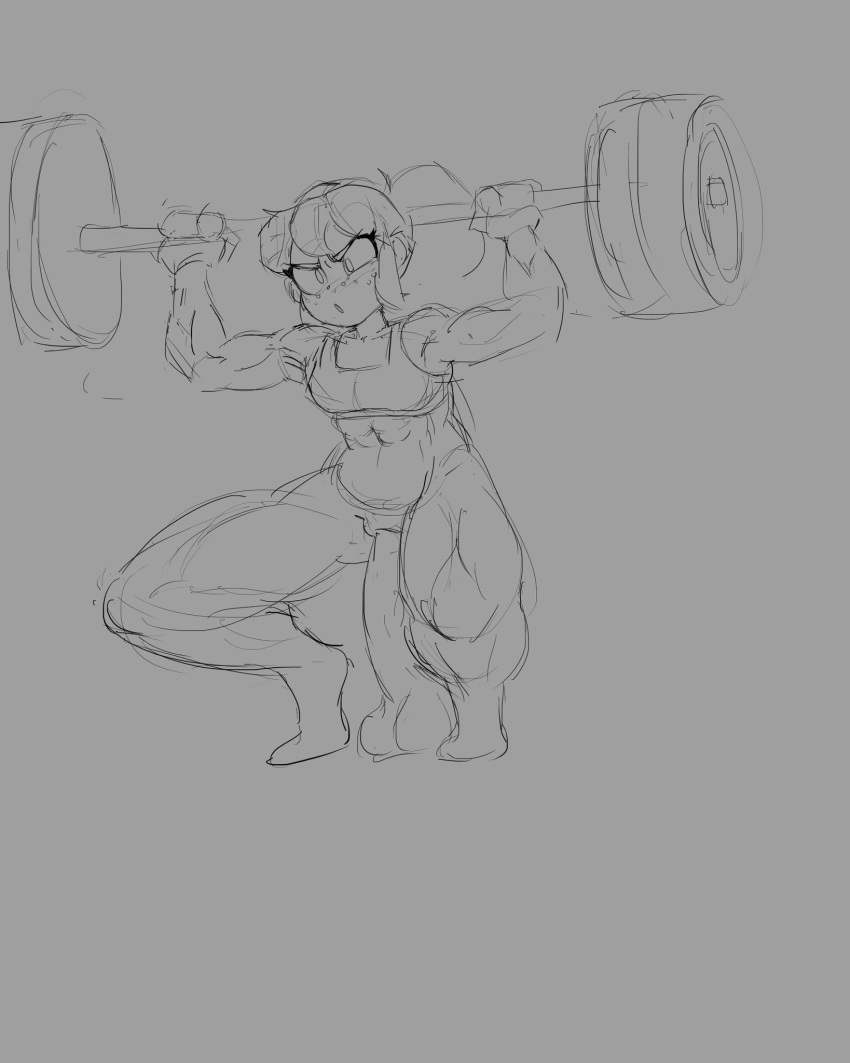 1girls 5kayart dildo dildo_in_pussy dumbbell excercise female_only glitch_productions human_meggy meggy_spletzer no_panties partially_clothed sketch smg4 sports_bra