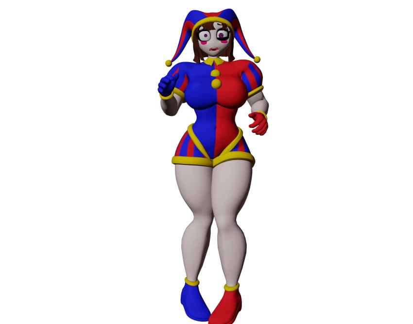 2023 3d 3d_model blender buhonero75 glitch_productions gooseworx jester jester_outfit modelling pomni pomni_(buhonero75) pomni_(the_amazing_digital_circus) the_amazing_digital_circus