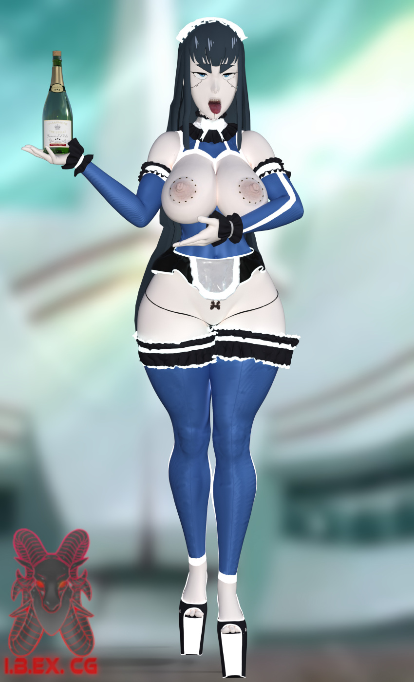 3d big_ass big_breasts big_butt bimbo body_modification female high_heels hypnosis ibex-cg kill_la_kill kiryuuin_satsuki mind_break mind_control mymaid_(ibex) slave slutty_outfit