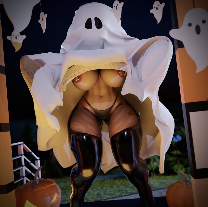 3d absurd_res bikini_thong clothing cosplay costume digital_media_(artwork) erect_nipples fangs felid female flashing flashing_breasts ghost gloves halloween halloween_costume halloween_theme handwear hi_res holidays latex latex_clothing latex_gloves mammal nipple_outline nipple_piercing nipples pasties piercing rubber rubber_clothing rubber_suit saber-toothed_tiger sabertooth_(anatomy) spirit ssjtim surprise surprised_expression swimwear teeth thong toofer trick_or_treat underwear