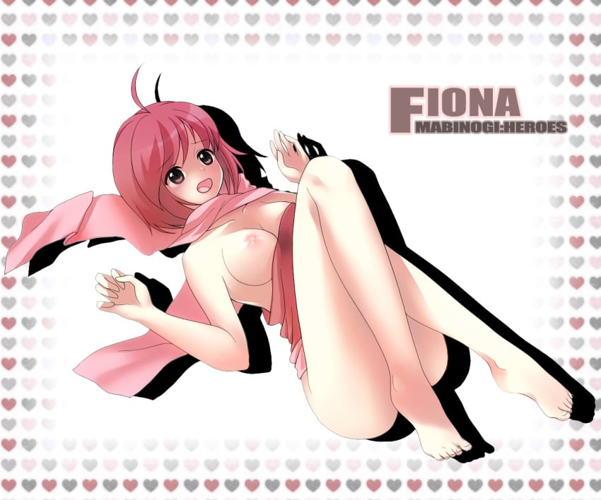 breasts feet fiona_(vindictus) mabinogi_heroes naked pink_hair vindictus