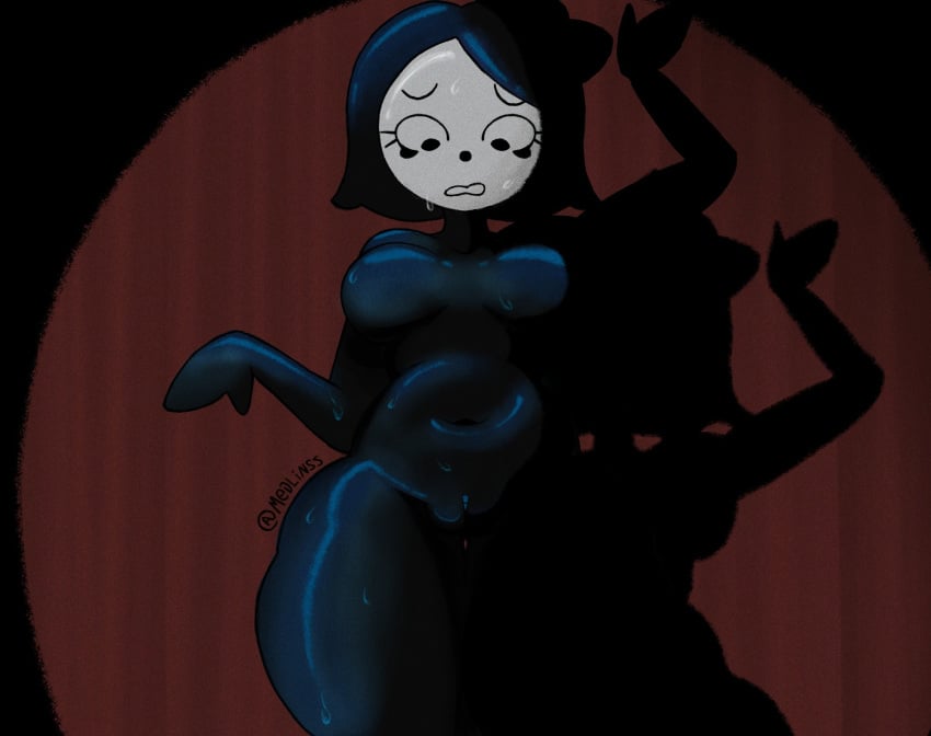 anthro big_breasts bodysuit disillusion_st esme_(disillusion_st) female medlinss mime mime_girl thick thick_thighs