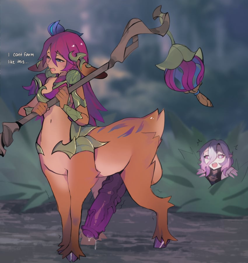 1futa 1girls 2024 animal_ears animal_genitalia anus areolae ass asshole back back_view balls big_balls big_penis blue_eyes blush breasts briar_(league_of_legends) deer deer_ears deer_taur equine equine_genitalia equine_penis erection fat_cock female futa_focus futanari half_animal hooves horsecock horsecock_futanari huge_cock humanoid hung hung_futanari large_balls large_penis league_of_legends light-skinned_futanari light_skin lillia_(league_of_legends) mammal mammal_taur medium_breasts naked nipples nude oniiyanna penis precum purple_hair purple_penis smooth_balls solo_focus staff standing tail taur thick_penis veiny_penis wet wet_penis