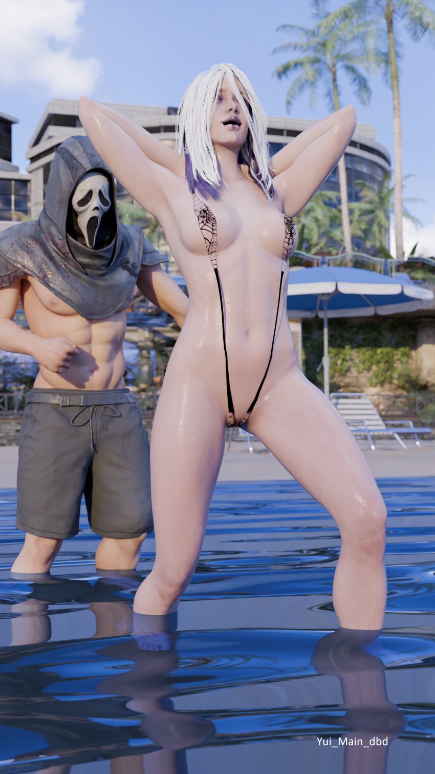 3d bikini crossover danny_johnson dbd dead_by_daylight ghost_face halloween male sable_ward scary_movie scream_(franchise) yui_main_dbd