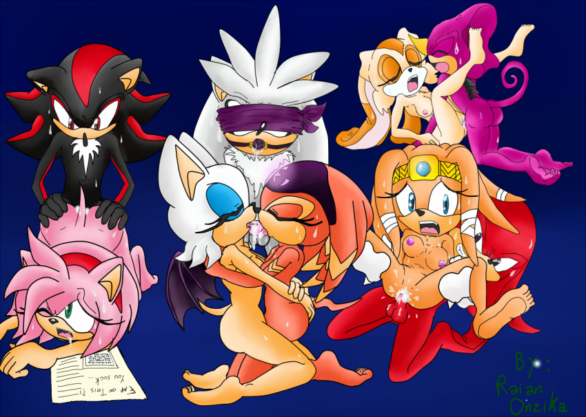 2d amy_rose blindfold cream_the_rabbit espio_the_chameleon gag group_sex knuckles_the_echidna malesub mobian mobian_(species) mobian_echidna penilingus raianonzika rouge_the_bat sega shade_the_echidna shadow_the_hedgehog silver_the_hedgehog sonic_(series) sonic_adventure sonic_the_hedgehog_(series) tikal_the_echidna