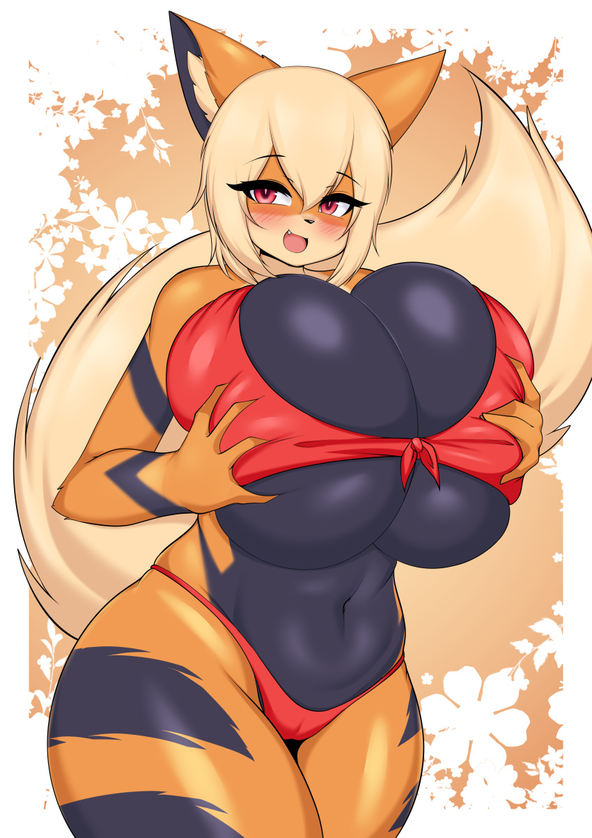 2023 absurd_res adorable animal_ear_fluff animal_ears anthro anthro_focus arcanine beige_fur beige_inner_ear_fluff beige_tail big_breasts big_tail bikini bikini_bottom bikini_top black_belly black_body black_breasts black_inner_ear black_nose black_stripes blonde blonde_hair blush breast_squeeze breast_squish breasts breasts_bigger_than_head breedable cameltoe colossal_breasts curves curvy curvy_body curvy_female curvy_figure curvy_hips curvy_thighs cute cute_expression cute_face cute_fang enormous_breasts enormous_thighs female female_anthro female_furry front_tie_bikini fur furry furry_female generation_1_pokemon gigantic_thighs grabbing_own_breast grabbing_own_breasts hair hi_res hips_wider_than_shoulders huge_breasts huge_hips huge_tail huge_thighs large_breasts legs_together long_tail looking_at_viewer massive_breasts massive_thighs multicolored_body multicolored_fur naughty_face naughty_smile navel nintendo open_mouth orange_arms orange_body orange_face orange_fur orange_hands orange_legs pokémon_(species) pokemon pokemon_(species) pussy_visible_through_clothes red_eyes seductive seductive_eyes seductive_gaze seductive_look seductive_smile slightly_chubby slightly_chubby_anthro slightly_chubby_female slit_pupils solo solo_anthro solo_female solo_focus squeezing squeezing_breast squeezing_breasts squeezing_breasts_together squish squishing squishing_breasts striped_arms striped_body striped_fur striped_legs stripes tail tailzkim thick_thighs thigh_gap tongue touching_own_breast touching_own_breasts voluptuous voluptuous_anthro voluptuous_female