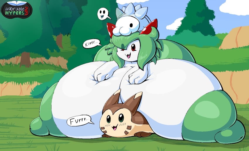 big_breasts breasts emillie_(zanbonsen) furret huge_breasts kirlia pokémon_(species) pokemon pokemon_(species) snom thick_thighs wide_hips zanbonsen