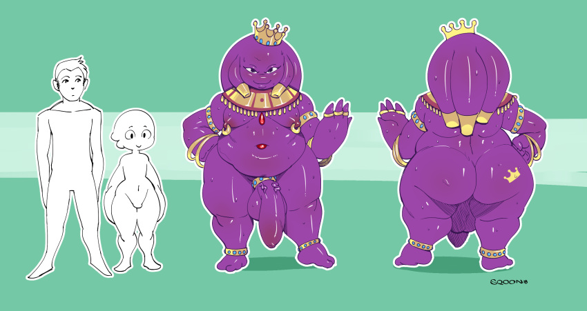 alien bbm bubble_ass bubble_butt cellulite chubby chubby_male crown fat jewelry king king_mineros nipple_piercing plump purple_skin puwa royalty sqoon ssbbm sweat tattoo uncut wide_hips