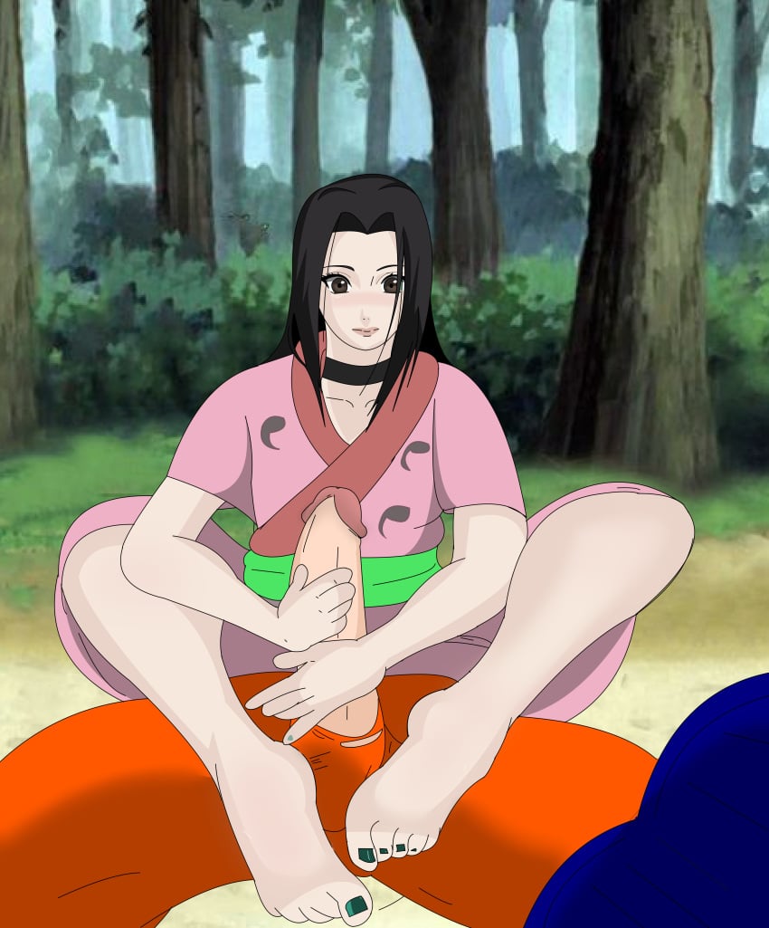 clothing femboy foot_fetish footjob footjob_from_behind footwear haku_(naruto) handjob naruto naruto_(classic) naruto_(series) traced trap uzumaki_naruto