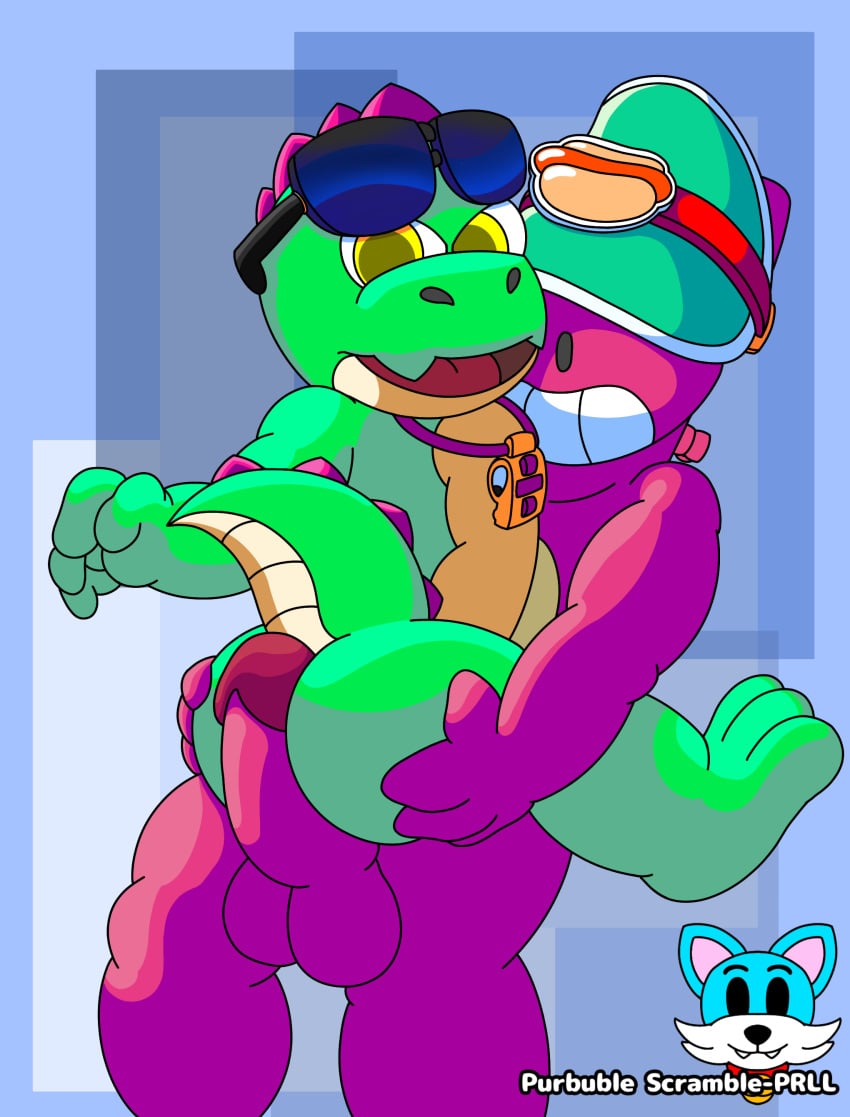 2boys absurd_res anal anal_sex angry angry_eyes anthro ass ass_grab brawl_stars buzz_(brawl_stars) buzz_x_doug completely_nude confusion dinosaur doug_(brawl_stars) duo eyewear eyewear_on_head floater gay goggles goggles_on_head green_body green_skin hair hand_on_butt hat headgear headwear hi_res hot_dogging imminent_sex lifeguard looking_at_viewer looking_back male male/male nude nude_male penetration penile penile_penetration penis_in_ass pink_body pink_skin purblube_scramble-prll red_hair reptile scales scalie sex smile spikes spikes_(anatomy) standing sunglasses sunglasses_on_head supercell_(company) video_games visor_cap whistle yellow_eyes