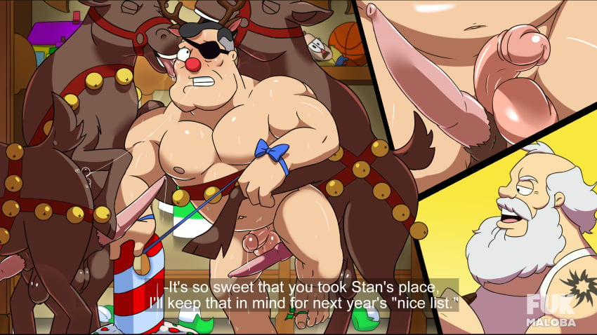 5boys american_dad beefy before_sex christmas cocky daddy dilf father forced forced_yaoi fraternity furry gay gilf imminent_sex jack_smith_(ad) male_only maloba manly muscle muscles muscular muscular_male reindeer santa_claus tough_guy yaoi